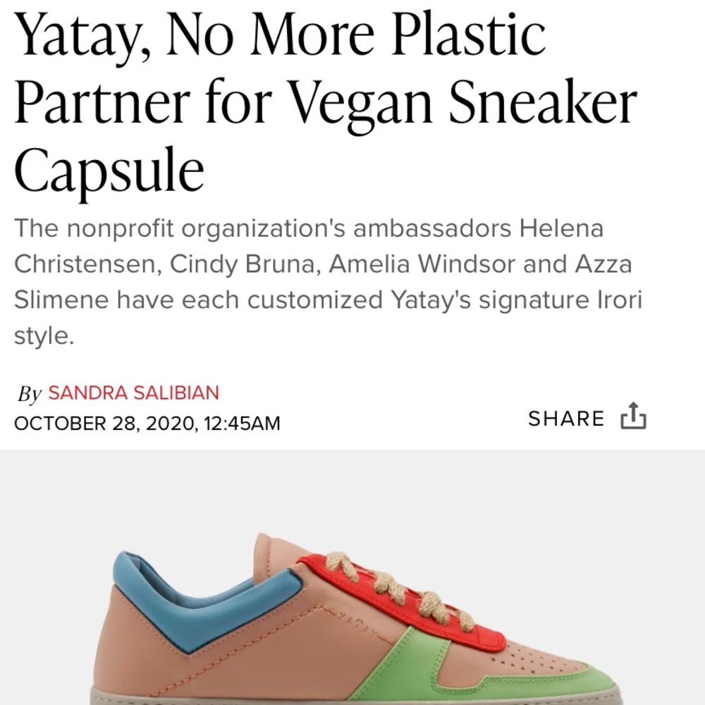 Yatai Vegan sneaker recycle ♻️ cool…. Let’s protect our planet 💚💚💚💚
